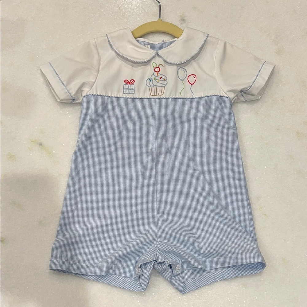 Petit Ami Embroidered Birthday Romper